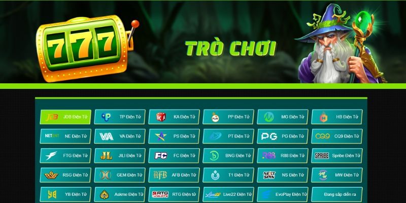 Nhiều sảnh cung cấp game slot nổi tiếng trên 69VN